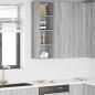 Preview: ARDEBO.de - Hängeschrank mit Regal Riga Graues Sonoma 30 x 29,5 x 100 cm