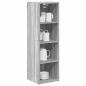 Preview: Hängeschrank mit Regal Riga Graues Sonoma 30 x 29,5 x 100 cm