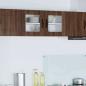 Preview: ARDEBO.de - Küchenhängeschrank mit Regal Braun Eichen-Optik 80 x 31 x 40 cm