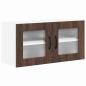 Preview: Küchenhängeschrank mit Regal Braun Eichen-Optik 80 x 31 x 40 cm