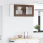 Preview: Küchenhängeschrank mit Regal Braun Eichen-Optik 80 x 31 x 40 cm