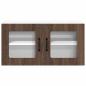 Preview: Küchenhängeschrank mit Regal Braun Eichen-Optik 80 x 31 x 40 cm