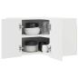 Preview: Küchenhängeschrank Hochglanz Weiß 57 x 57 x 40 cm Holzwerkstoff