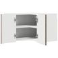 Preview: ARDEBO.de - Wand-Eckschrank LUCCA Brauneiche 57 x 57 x 40 cm Holzwerkstoff