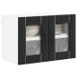 Preview: Wandglas-Schrank LUCCA 2 stk. Schwarz Holzwerkstoff