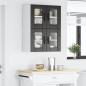 Preview: Wandglas-Schrank LUCCA 2 stk. Schwarz Holzwerkstoff