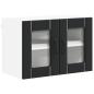 Preview: Wandglas-Schrank LUCCA 2 stk. Schwarz Holzwerkstoff