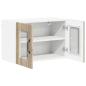 Preview: Wandglas-Schrank LUCCA Sonoma-Eiche 60 x 31 x 40 cm