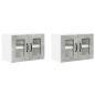Preview: Küchenhängeschrank mit Regal 2 pcs Beton Grau 60 x 31 x 40 cm