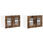 Preview: Küchenhängeschrank 2 pcs Geräucherte Eiche 60 x 31 x 40 cm