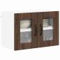 Preview: Küchenhängeschrank mit Regal Braun Eichen-Optik 60 x 31 x 40 cm
