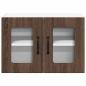 Preview: Küchenhängeschrank mit Regal Braun Eichen-Optik 60 x 31 x 40 cm