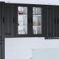 Preview: ARDEBO.de - Wandglas-Schrank LUCCA Schwarz 40 x 31 x 80 cm Holzwerkstoff