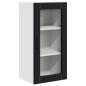 Preview: Wandglas-Schrank LUCCA Schwarz 40 x 31 x 80 cm Holzwerkstoff