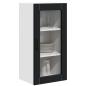 Preview: Wandglas-Schrank LUCCA Schwarz 40 x 31 x 80 cm Holzwerkstoff