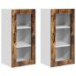 Preview: Wandglas-Schrank LUCCA 2 stk. Geräucherte Eiche Holzwerkstoff