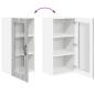 Preview: Küchenhängeschrank mit Tür 2 pcs Graues Sonoma 40 x 31 x 80 cm