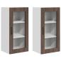 Preview: ARDEBO.de - Küchenhängeschrank 2 pcs Braun Eichen-Optik 40 x 31 x 80 cm