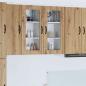 Preview: ARDEBO.de - Küchenhängeschrank mit Tür 2 pcs Artisan-Eiche 40 x 31 x 80 cm