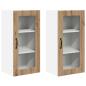 Preview: Küchenhängeschrank mit Tür 2 pcs Artisan-Eiche 40 x 31 x 80 cm