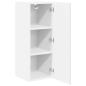 Preview: Küchenhängeschrank mit Tür 2 pcs Hochglanz Weiß 30 x 31 x 80 cm