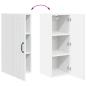 Preview: Küchenhängeschrank mit Tür 2 pcs Hochglanz Weiß 30 x 31 x 80 cm