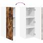 Preview: Küchenhängeschrank mit Regal Geräucherte Eiche 30 x 31 x 80 cm