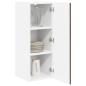 Preview: ARDEBO.de - Küchenhängeschrank mit Regal Braun Eichen-Optik 30 x 31 x 80 cm