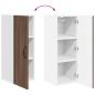 Preview: Küchenhängeschrank mit Regal Braun Eichen-Optik 30 x 31 x 80 cm