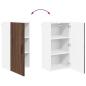 Preview: Küchenhängeschrank mit Regal Braun Eichen-Optik 40 x 31 x 80 cm