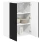 Preview: Küchenhängeschrank Schwarz 60 x 31 x 80 cm Holzwerkstoff