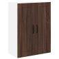 Preview: Küchenhängeschrank mit Regal Braun Eichen-Optik 60 x 31 x 80 cm