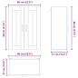 Preview: Küchenhängeschrank mit Regal Braun Eichen-Optik 60 x 31 x 80 cm