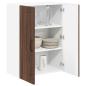 Preview: Küchenhängeschrank mit Regal Braun Eichen-Optik 60 x 31 x 80 cm