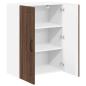 Preview: Küchenhängeschrank mit Regal Braun Eichen-Optik 60 x 31 x 80 cm