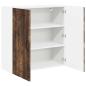 Preview: Wandschrank LUCCA Geräucherte Eiche 80 x 31 x 80 cm