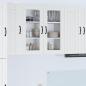Preview: ARDEBO.de - Wandglas-Schrank LUCCA Weiß 80 x 31 x 80 cm Holzwerkstoff