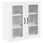 Preview: Wandglas-Schrank LUCCA Weiß 80 x 31 x 80 cm Holzwerkstoff