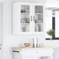Preview: Wandglas-Schrank LUCCA Weiß 80 x 31 x 80 cm Holzwerkstoff