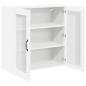 Preview: Wandglas-Schrank LUCCA Weiß 80 x 31 x 80 cm Holzwerkstoff