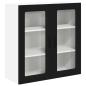 Preview: Küchenhängeschrank Schwarz 80 x 31 x 80 cm Holzwerkstoff