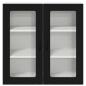 Preview: Küchenhängeschrank Schwarz 80 x 31 x 80 cm Holzwerkstoff