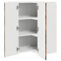Preview: Küchenhängeschrank mit Regal Geräucherte Eiche 57 x 57 x 80 cm