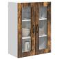 Preview: Wandglas-Schrank LUCCA Geräucherte Eiche 60 x 31 x 80 cm
