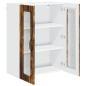 Preview: Wandglas-Schrank LUCCA Geräucherte Eiche 60 x 31 x 80 cm