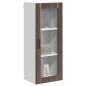 Preview: ARDEBO.de - Küchenhängeschrank mit Tür Braun Eichen-Optik 40 x 31 x 100 cm