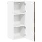 Preview: ARDEBO.de - Küchenhängeschrank mit Regal Geräucherte Eiche 40 x 31 x 100 cm