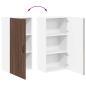 Preview: Küchenhängeschrank mit Tür Braun Eichen-Optik 50 x 31 x 100 cm