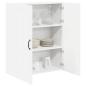 Preview: Küchenhängeschrank mit Regal Hochglanz Weiß 80 x 31 x 100 cm
