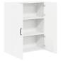 Preview: Küchenhängeschrank mit Regal Hochglanz Weiß 80 x 31 x 100 cm